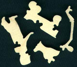 Figure shaped puzzle pieces