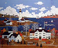 gulls of maine Jane Wooster Scott Art Print