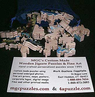 Puzzle pieces in Satin pouch - Sample